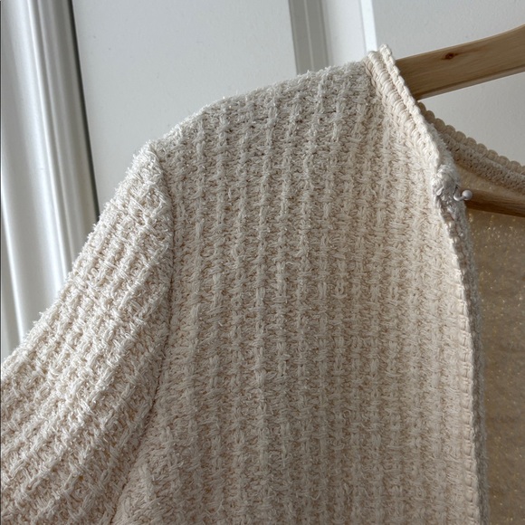 ZARA Knit Cream Cardigan Sweater - Picture 3 of 6